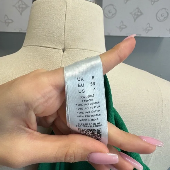 ASOS size 4 green maxi dress e106-12 - Picture 2 of 4